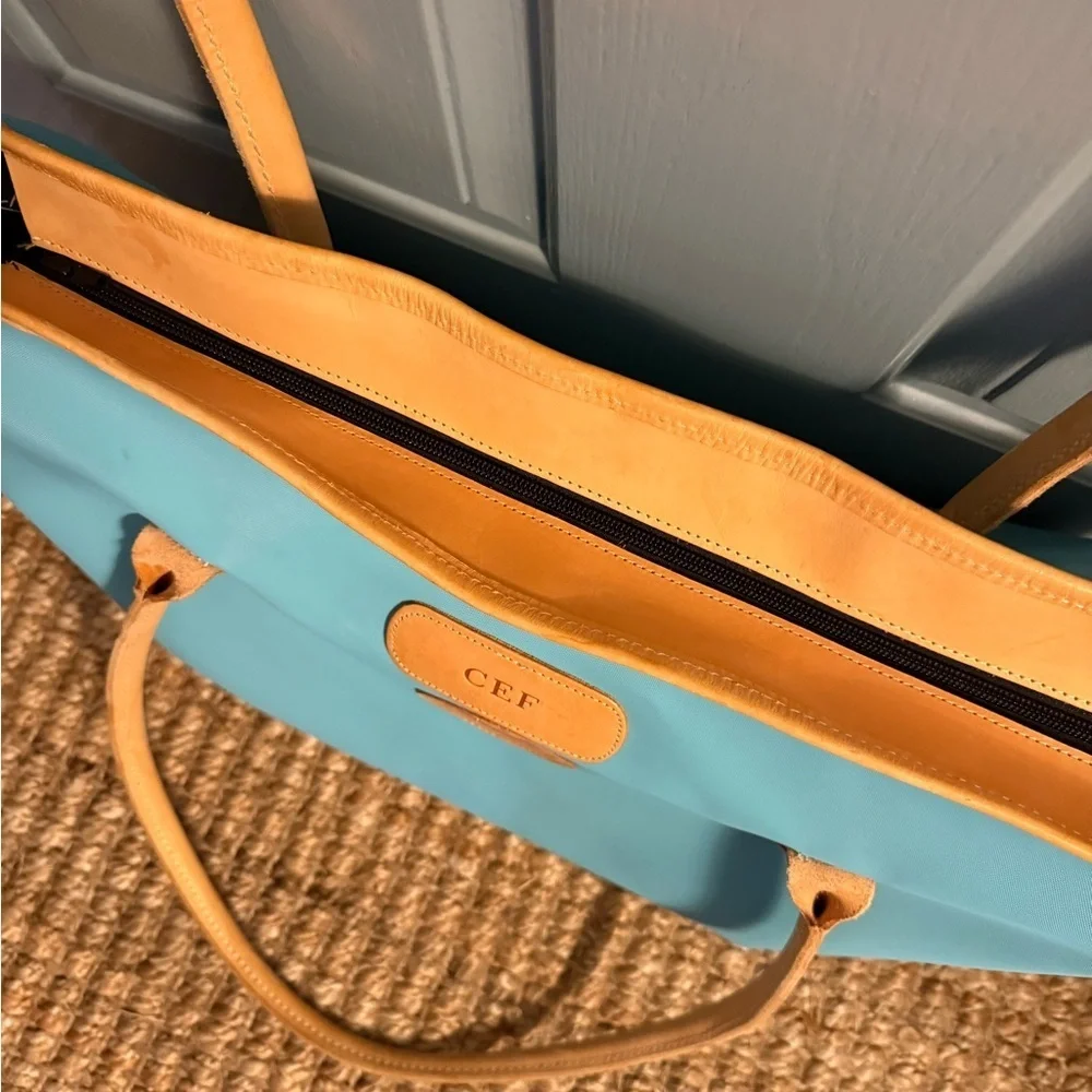 Jon Hart Large Tyler Tote Zipper *looks new Ocean Blue